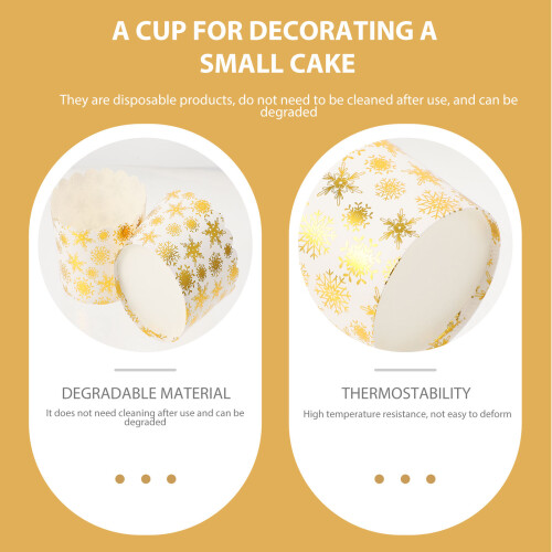50Stk Umweltfreundliche Cupcake Papierförmchen Einweg Backhalter 2