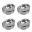4Pcs Round Metal Tea Bag Plate Space-Saving Tea Spoon Rest 1