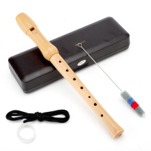 Wooden Soprano Recorder Maple German Fingering 8Hole with Case Clear Sound for Beginners