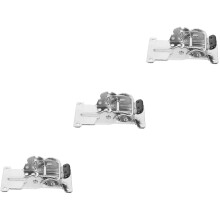 3Pcs Silver Iron Locking Hinges 180 Folding Self-Closing Door Hinges