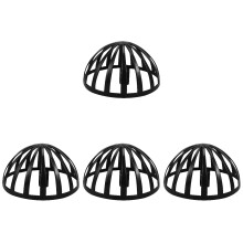 4Pcs Sleek Black PP Wall Hat Holder Cap Display Stand for Trade Shows