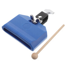 Plastic Cowbell with Mallet for Music Education and Sporting Events Durable Lightweight Blue