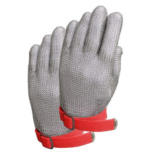 2PCS Stainless Steel Mesh Cut Resistant Gloves Level 9 Protection for Meat Cutting and Kitchen Use, XSmall Style 2