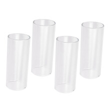 8pcs Glass Guitar Slides Set for Acoustic and Electric Guitars, Smooth Slide, Comfort Fit