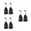 6Pièces De Rangement En Filet Nylon Noir Pour De Golf 1