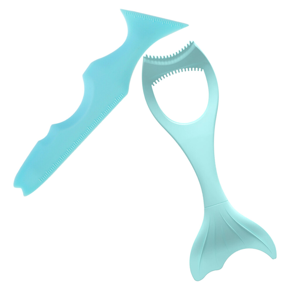 2Pcs Silicone Eyeliner Stencil Guard And Eyeshadow Applicator Tool