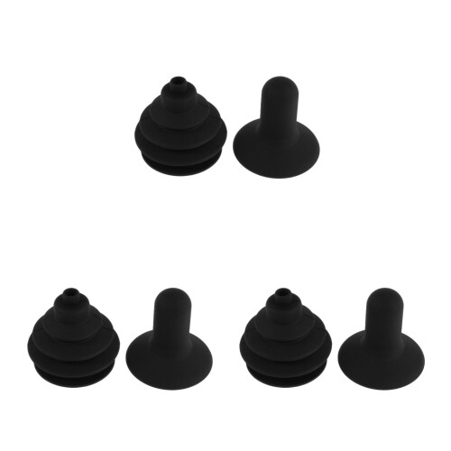 3Ensembles Cache Poussière Joystick Fauteuil Noir Caoutchouc Durable