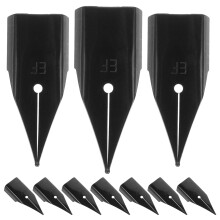 10Pièces Nibs En Métal Noir Pour Stylo Plume Pratique Résistant