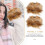 2St Fluffy Polsbanden Warm Lichtbruin Winteraccessoire 6