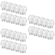 30Pièces Boules À Neige Transparentes Argentées DIY