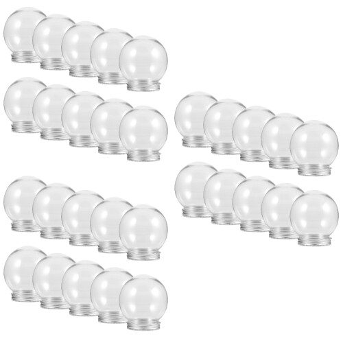 30Pièces Boules À Neige Transparentes Argentées DIY