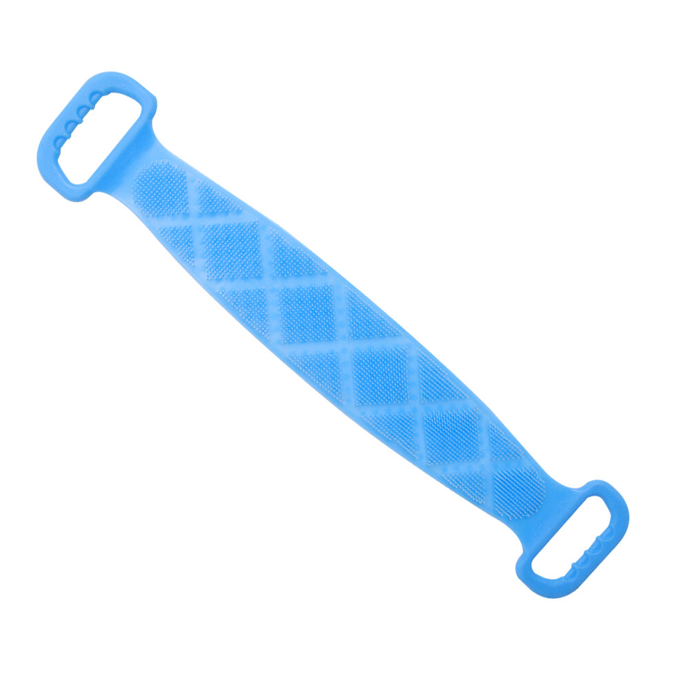 silicone back scrub towel portable bath scrubber strip sky blue