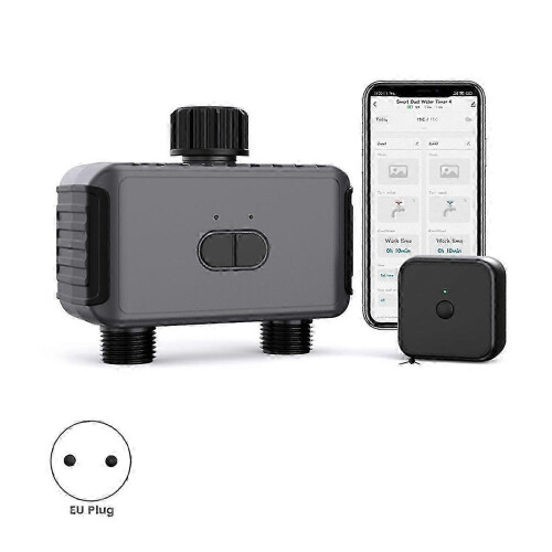 Controller d'Irrigazione 2 Zone Smart con App, Bluetooth e WiFi, Modalità Automatica e Manuale, Custodia Nera 2