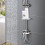 Shower Diverter Valve Solid Brass Construction Chrome Plated Three Way Valve for Handheld Fixed Showerhead 4
