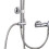 Shower Diverter Valve Solid Brass Construction Chrome Plated Three Way Valve for Handheld Fixed Showerhead 5