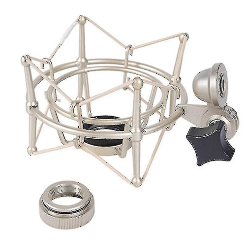 Suporte Antichoque para Microfone Compatível com Neumann TLM103, Ajuste de Ângulo, Ouro Champanhe 1