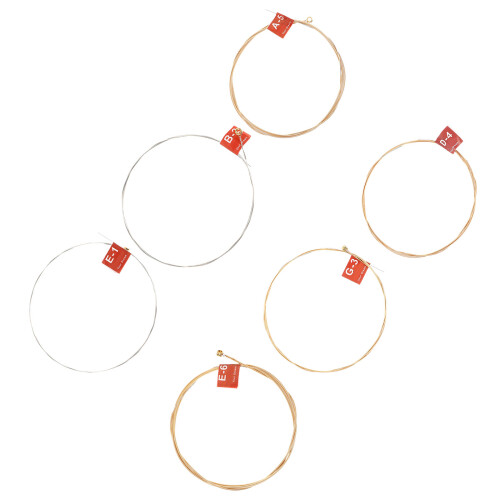 6Pcs Durable Copper Folk Guitar Strings Assorted Color Replacement Set