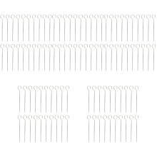 100Pcs Reusable Stainless Steel Bbq Skewers Silver Metal for Grilling