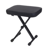 Adjustable Piano Bench XStyle Folding Leather Padded Seat, NonSlip Feet for Piano and Keyboard