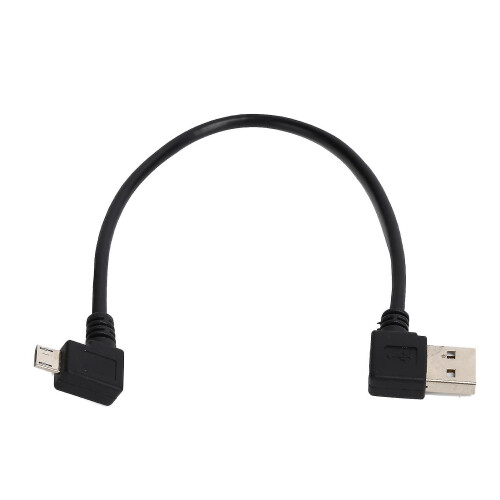 Adaptador Cabeça de USB A para Micro USB com Ângulo Retto 24cm, Compatível com Celulares e GPS, Cabeamento de Dados e Carregamento 1