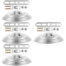 4Sets Silver Iron Ceiling Light Canopy Plates for Lamps