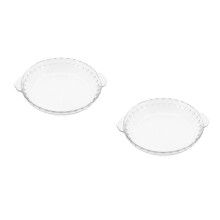 2Pcs Versatile Transparent Glass Snack Fruit Plates Dishwasher Safe