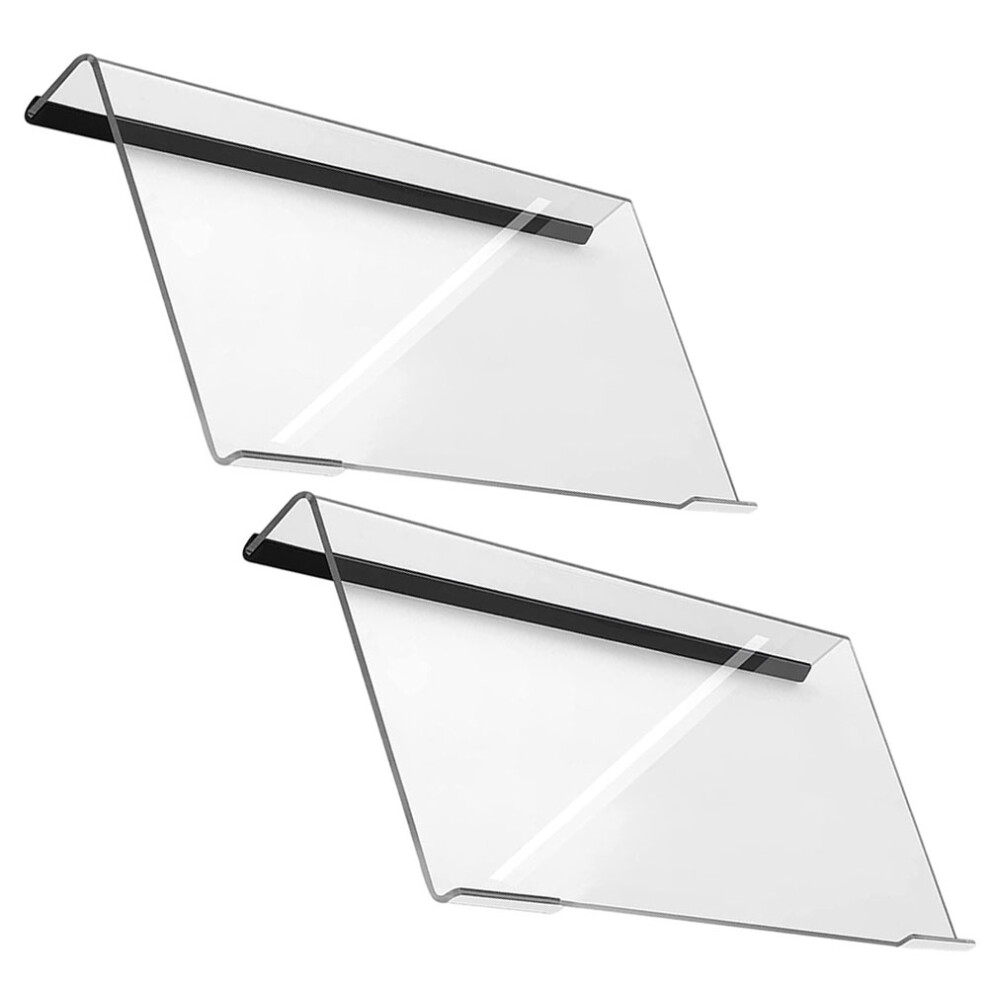 2Pcs Acrylic Keyboard Tray Ergonomic Tilted Stand For Desktop White 3723358114577