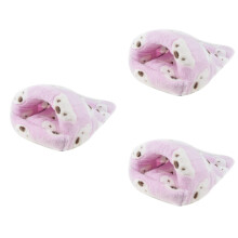 3Pcs Pink Fleece Pet Sleeping Bag Warm Cozy Hamster Guinea Pig Bed