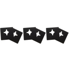 6Pcs Black Door Reinforcement Kit Covers for Lock and Deadbolt Repair