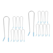 16Pcs Sky-Blue Hot Roller Clips 304 Stainless Steel Hair Curler Clamps