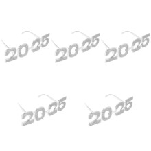5Paires Lunettes 2025 En Pièce Argenté Pour Décoration