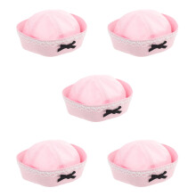 5Pièces Chapeaux Nœud Voile Rose Coton Pour Événement