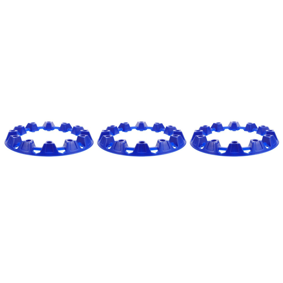 3Pcs Durable Plastic Atv Wheel Rim Protector 10Inch Hub Trim Blue 3723358114904