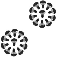 200Sets Funny Black Plastic Eyes for DIY Toy Decor and Holiday Crafts