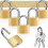 Mini Padlocks Solid Brass Construction 3 Keys per Lock Secure Luggage Backpacks Diaries 12-Pack 4