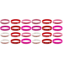 24Pcs Valentine's Day Bracelet Wristbands Party Supplies