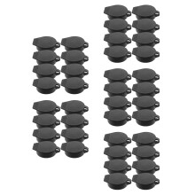 40Pcs Black Keys Hole Cover ABS Waterproof for Door Locks and Cabinets