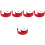 5Rolls Glossy Red Ribbon Roll for Christmas Tree, Gift, and Cake Decor 4