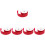5Rolls Glossy Red Ribbon Roll for Christmas Tree, Gift, and Cake Decor 5