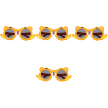 4Pcs Yellow Kids Sunglasses Pc+ac Lightweight Party Eyewear for Girls