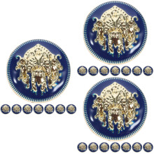 60Pcs Small Blue Decorative Vintage Metal Buttons for Suits Uniforms