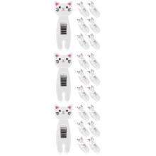 18Pcs White Cat Clip Multi-Functional Clothespins for Home Use