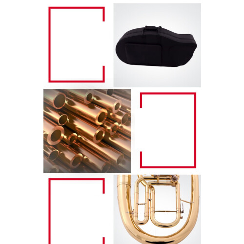 Professional Bb Euphonium Gold Lacquer Brass B Flat ReadytoPlay for Beginners with Case 1