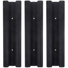 3Pcs Hanging Wine Glass Rack Under Cabinet Black Steel Sturdy Holder