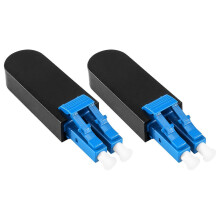 Adaptador de bucle de fibra monomodo LC, baja pérdida de inserción 0,30 dB, alta repetibilidad para pruebas FTTX de telecomunicaciones, 2 unidades.