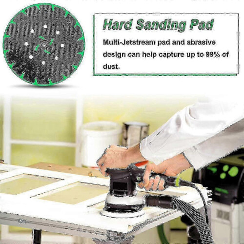 Disco de Lixamento Duro de 6 Polegadas Compatível com Festool ETS 150/3 EQ, EC 150/3 EQ com Velcro de Alta Densidade 1