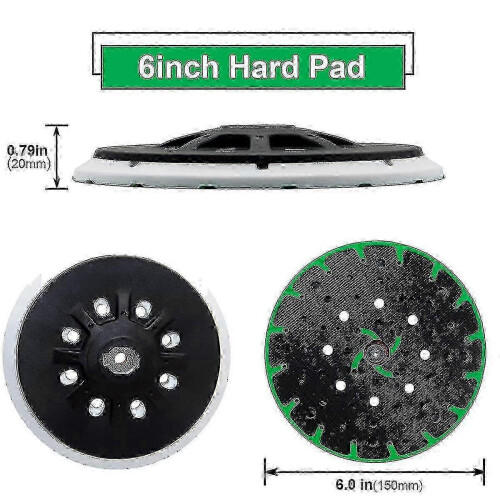 Disco de Lixamento Duro de 6 Polegadas Compatível com Festool ETS 150/3 EQ, EC 150/3 EQ com Velcro de Alta Densidade 2