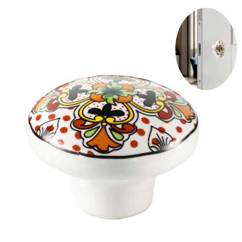 (9) Boho Ceramic Knobs for Cabinets & Drawers 1