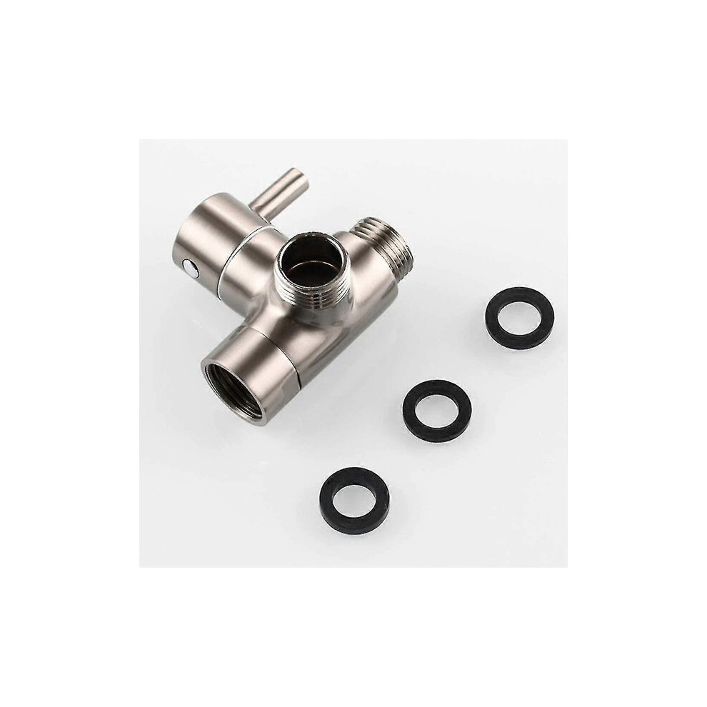 Brass Shower Diverter Valve G1/2 3 Way With Brushed Nickel Finish For Bathroom Shower Head 6901508560765