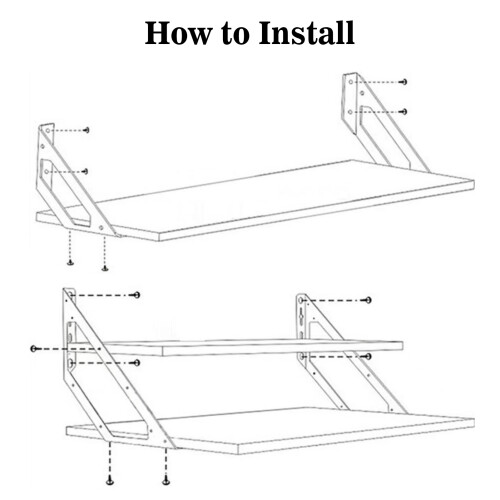 (With Iron Screws) Multi-Functional Heavy Duty Shelf Brackets 2